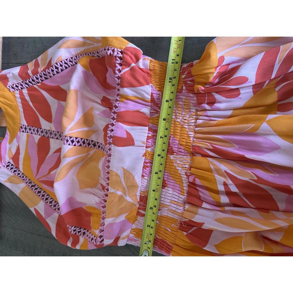 Anthropologie Abel The Label Rumi Open Back Maxi Dress Tropical Floral Sz Large - Picture 10 of 15
